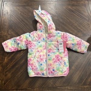 Girl's Unicorn Tie Dye Jacket With Hood